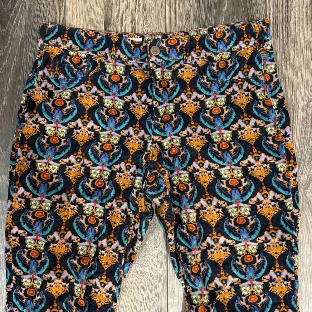 Anthropologie Pilcro & the Letterpress Boho Corduroy Pants Damask Floral 27 - Picture 4 of 13